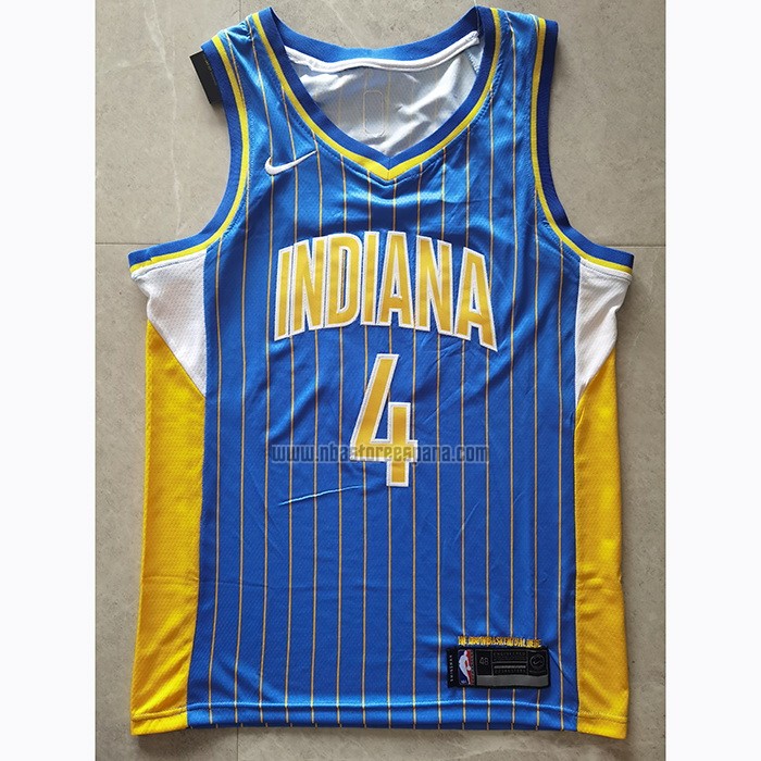 Camiseta Indiana Pacers Victor Oladipo NO 4 Ciudad 2020-21 Azul